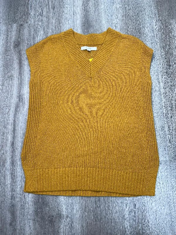 Vest Sweater By Loft In Yellow, Size: Xs