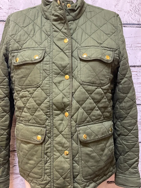 Jacket Puffer & Quilted By J. Crew In Green, Size: M