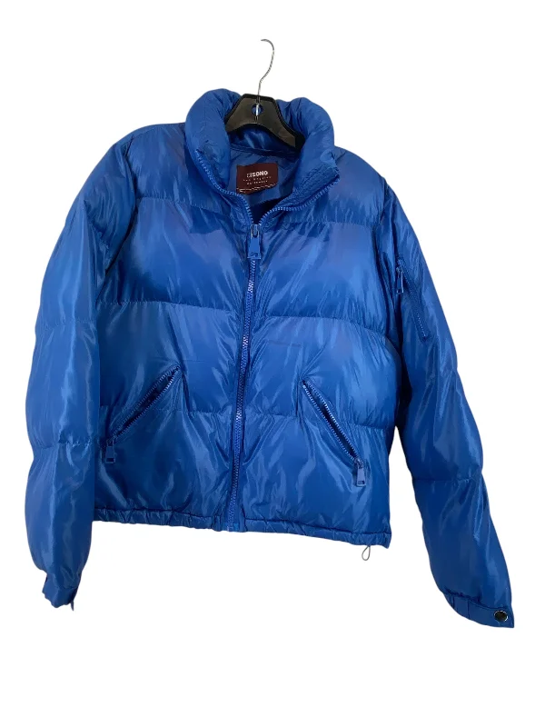 Jacket Puffer & Quilted By Ci Sono In Blue, Size: L