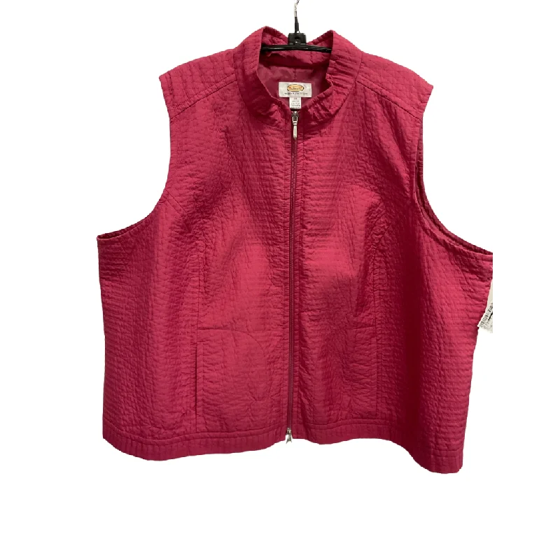 Vest Puffer & Quilted By Talbots In Pink, Size: 3x