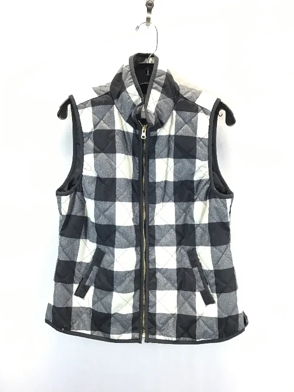 Vest Puffer & Quilted By Old Navy In Black & White, Size: M