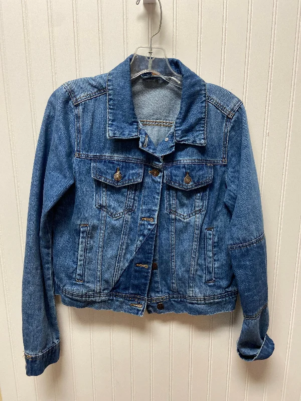 Jacket Denim By Free People In Blue Denim, Size: S