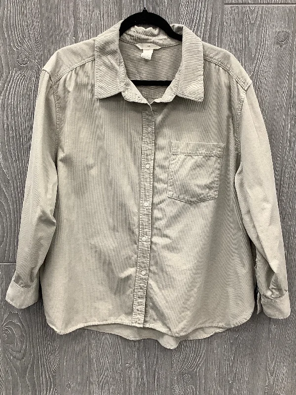 Jacket Shirt By H&m In Grey, Size: Xl