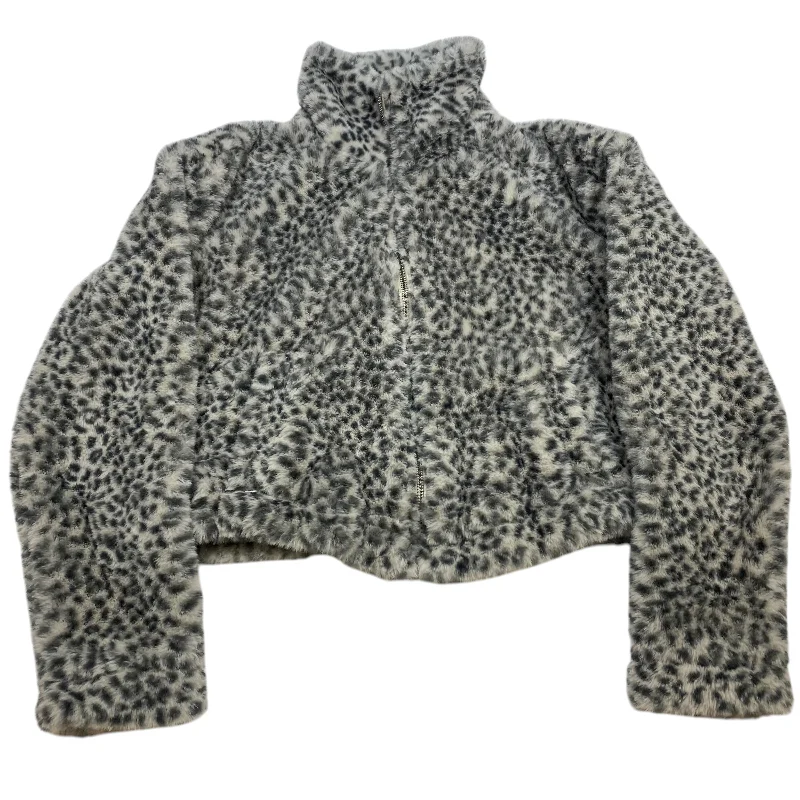 Jacket Faux Fur & Sherpa By Abercrombie And Fitch In Animal Print, Size: Xs