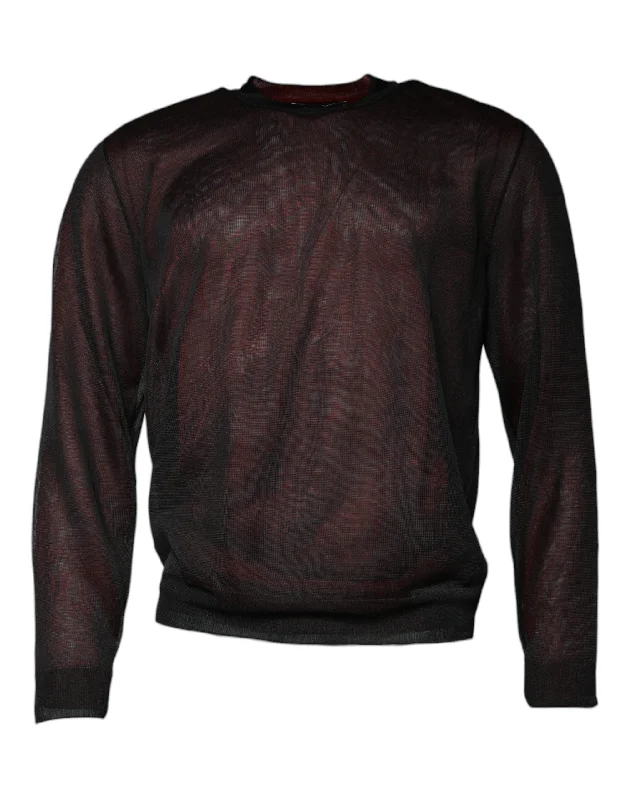 Dolce & Gabbana Polyester Crew Neck Pullover Men's Sweater (Pre-Owned)