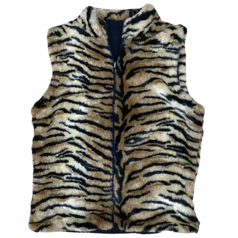 Vest Faux Fur & Sherpa By Cmc In Animal Print, Size: Xl