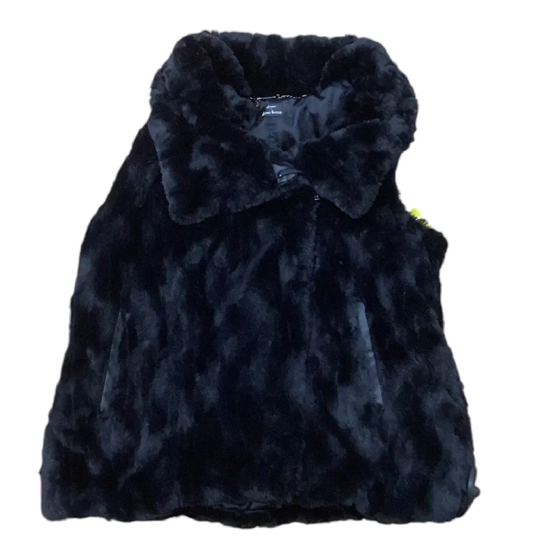 Vest Faux Fur & Sherpa By Dennis Basso Qvc In Black, Size: M