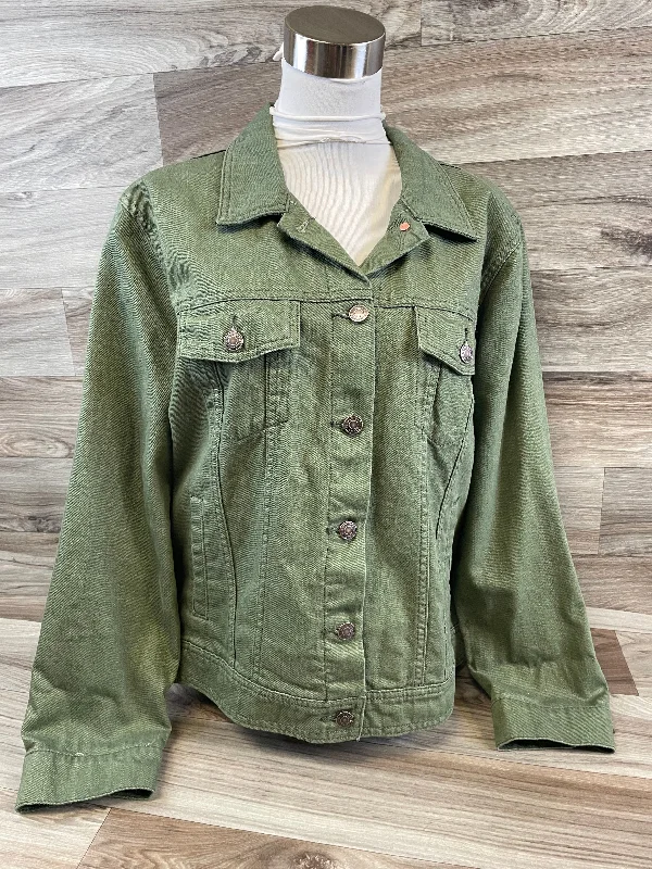 Jacket Denim By Old Navy In Green, Size: Xl