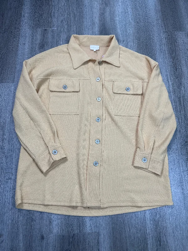 Jacket Shirt By Entro In Yellow, Size: M