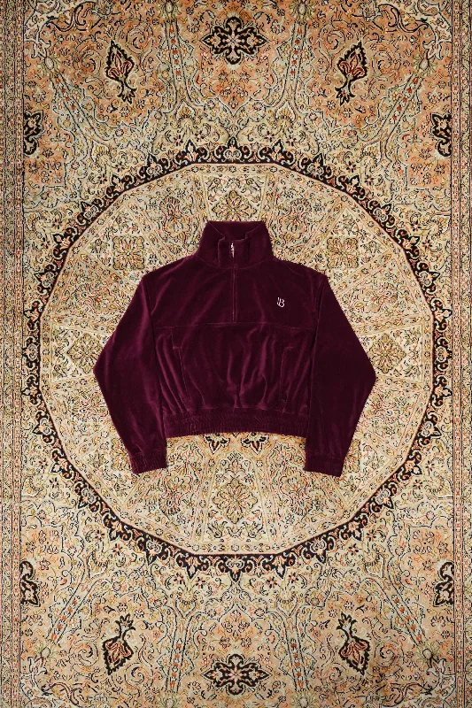 LITTLEBIG Velour Track Top (Bordeaux)