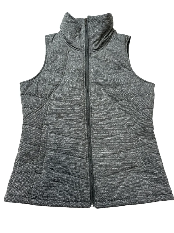 Vest Puffer & Quilted By North Face In Grey, Size: L