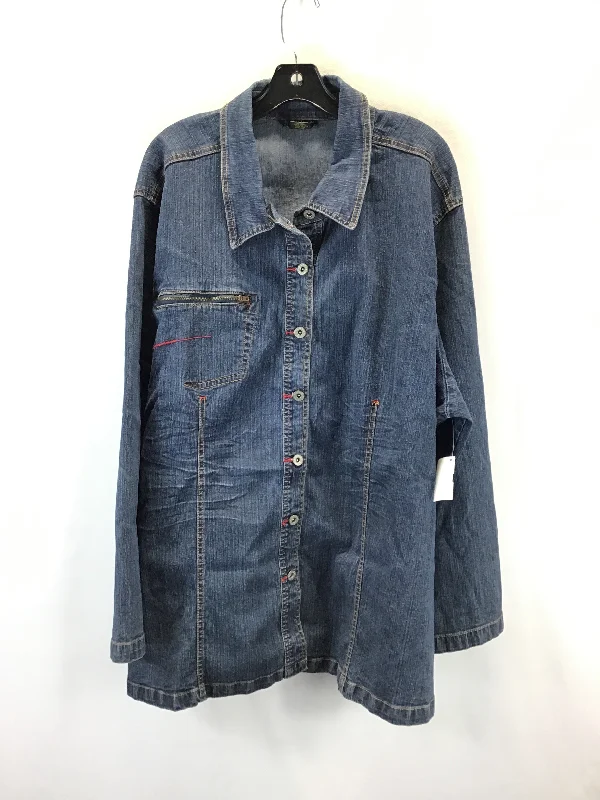 Jacket Denim By Ashley Stewart In Blue Denim, Size: 3x