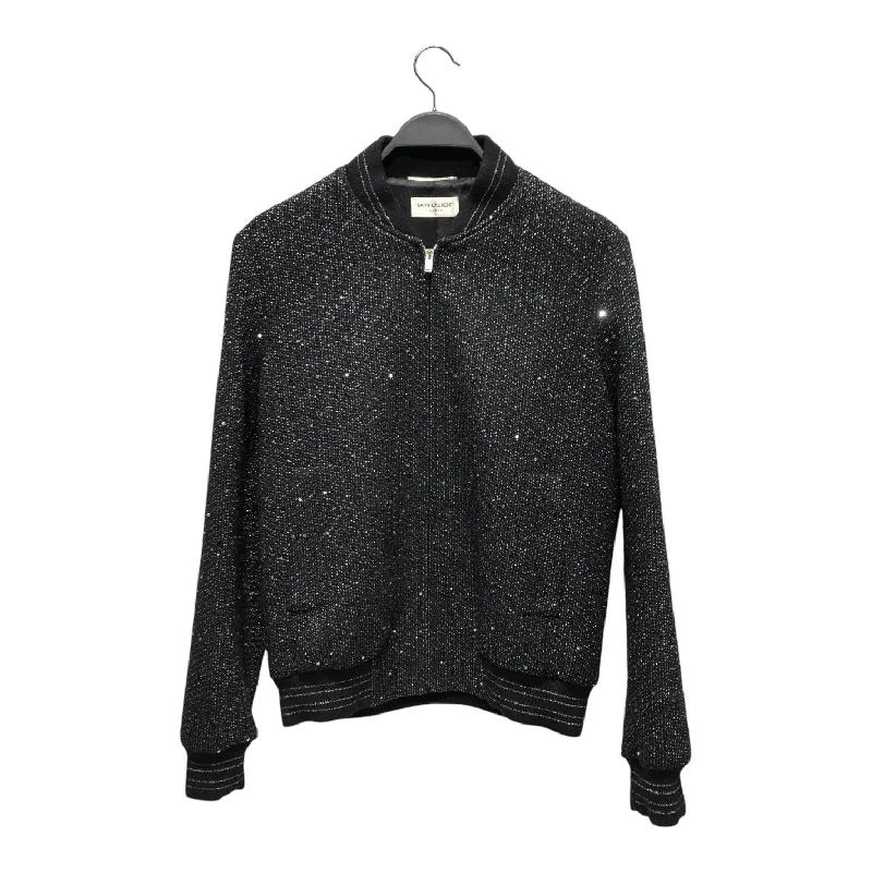 SAINT LAURENT/Jacket/50/BLK/SEQUIN BOMBER JACKET