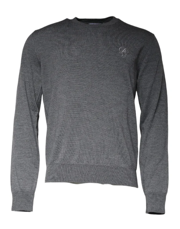 Dolce & Gabbana Wool Crew Neck Pullover Men's Sweater