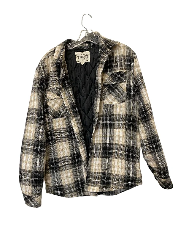 Jacket Shirt By Clothes Mentor In Plaid Pattern, Size: S