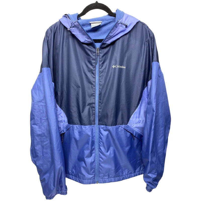 Jacket Windbreaker By Columbia In Blue, Size: Xxl