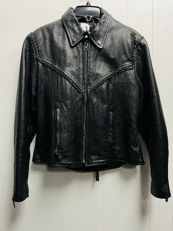 Jacket Leather By unik In Black, Size: L