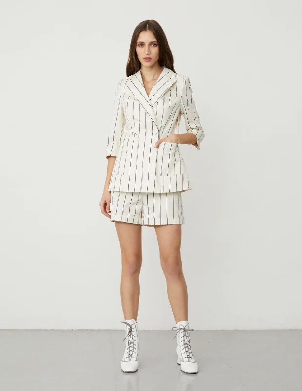 BORA AKSU STRIPE SHORTS WITH FLAP POCKET