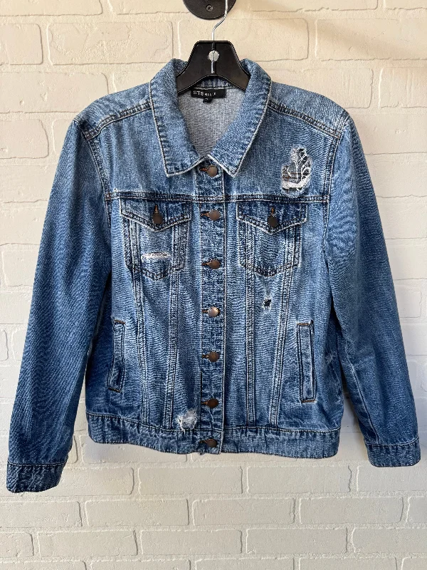 Jacket Denim By Sts Blue In Blue Denim, Size: S