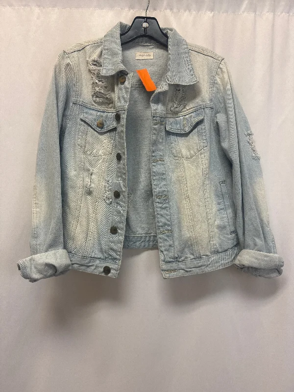 Jacket Denim By Mono B In Blue, Size: M