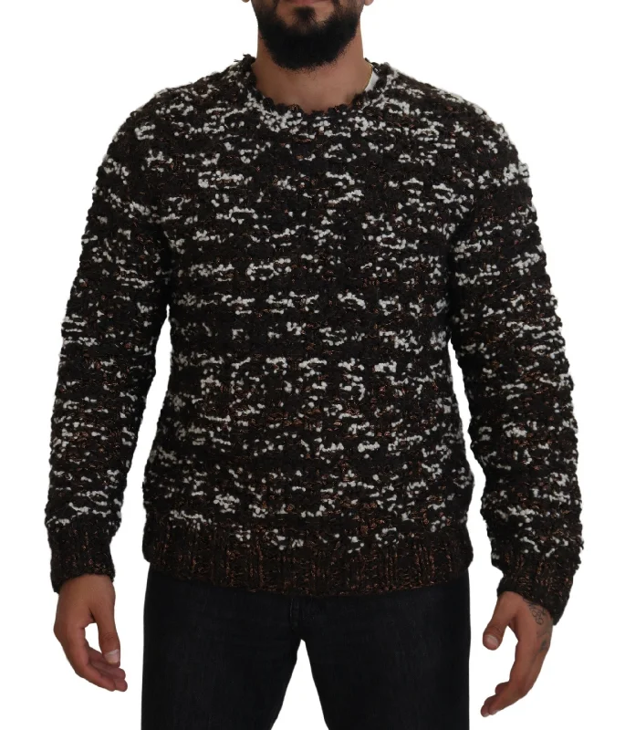 Dolce & Gabbana Elegant gold Knit Pullover Men's Sweater