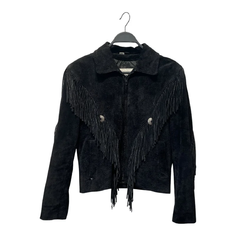 Wilson/Leather Jkt/38/Suede/BLK/Tassels