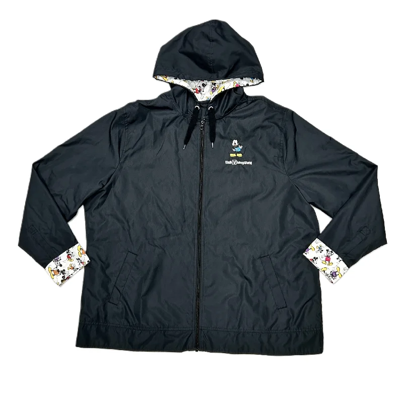 Jacket Windbreaker By Disney Store In Black, Size: 1x