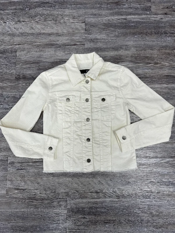 Jacket Denim By Kut In Cream, Size: Xs