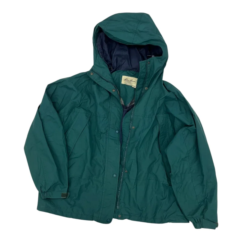 Jacket Windbreaker By Eddie Bauer In Green, Size:Xl