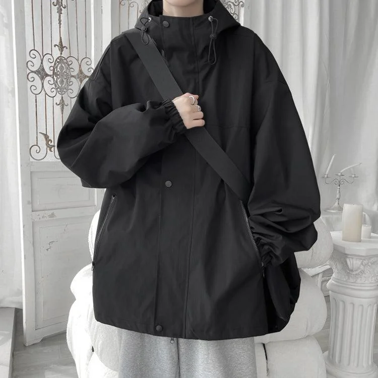 Oversized Windbreaker Hooded Jacket