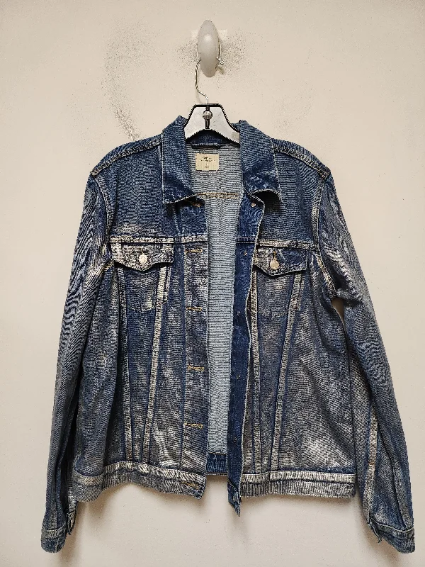 Jacket Denim By Gap In Blue Denim, Size: Xl