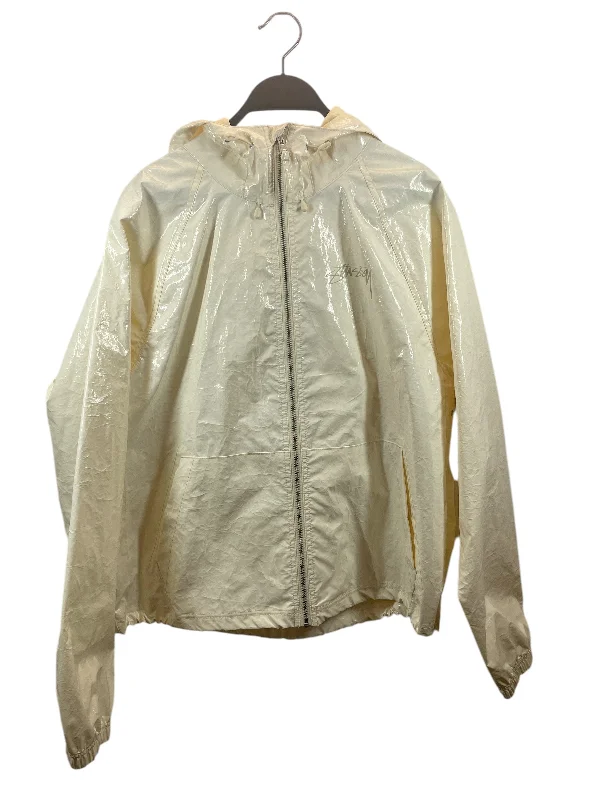 STUSSY/Jacket/S/CRM/BEACH SHELL COAT