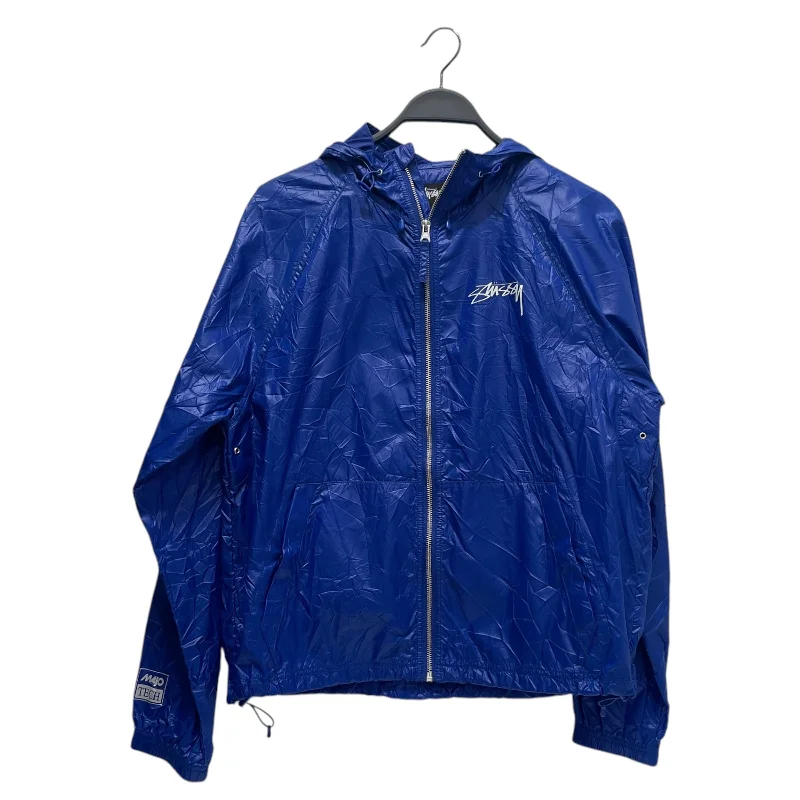 STUSSY/Windbreaker/S/Nylon/BLU/Graphic/Chest Logo