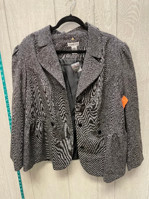 Jacket Other By Jessica London In Grey & White, Size: 2x