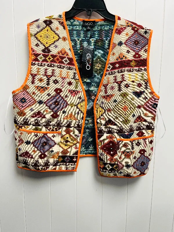 Vest Other By Gigio In Cream & Orange, Size: M