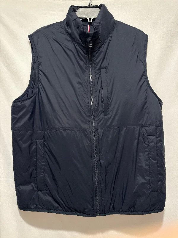 Vest Puffer & Quilted By Tommy Hilfiger In Blue, Size: L