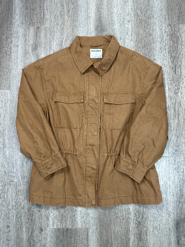 Jacket Moto By Old Navy In Brown, Size: L