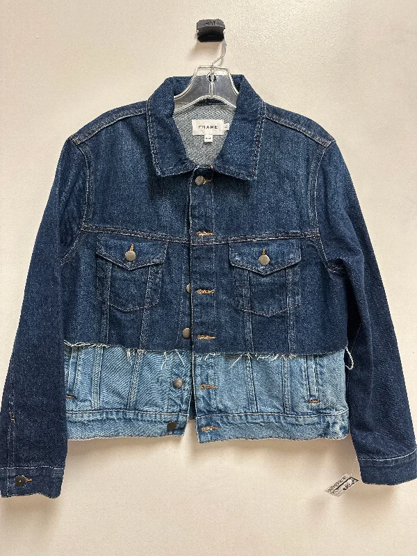 Jacket Denim By Frame In Blue Denim, Size: M