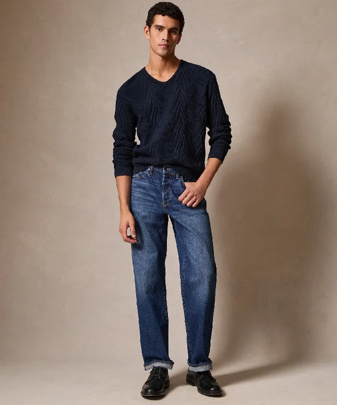 Relaxed Selvedge Jean in Mid Blue