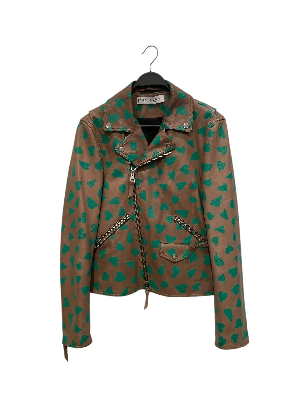 JW ANDERSON(J.W.ANDERSON)/Leather Jkt/38/Leather/BRW/All Over Print/JK28MS18 HEARTS