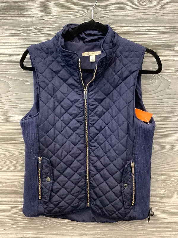 Vest Puffer & Quilted By Miami In Blue, Size: S