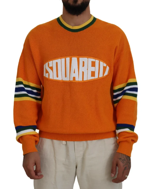 Dsquared² Printed Long Sleeves Men Pullover Men's Sweater (Pre-Owned)