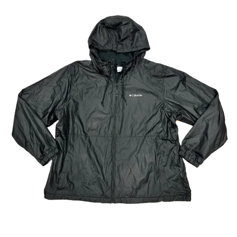 Jacket Windbreaker By Columbia In Black, Size: 2x