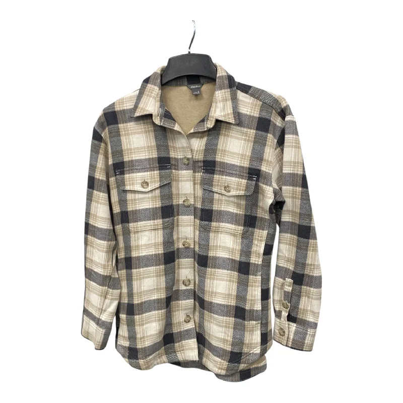 Jacket Shirt By Eddie Bauer In Tan, Size:S