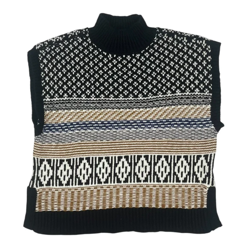 Vest Sweater By Marled In Black & Brown, Size:L