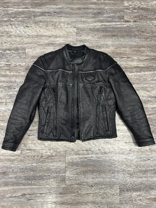 Jacket Leather By Harley Davidson In Black, Size: M