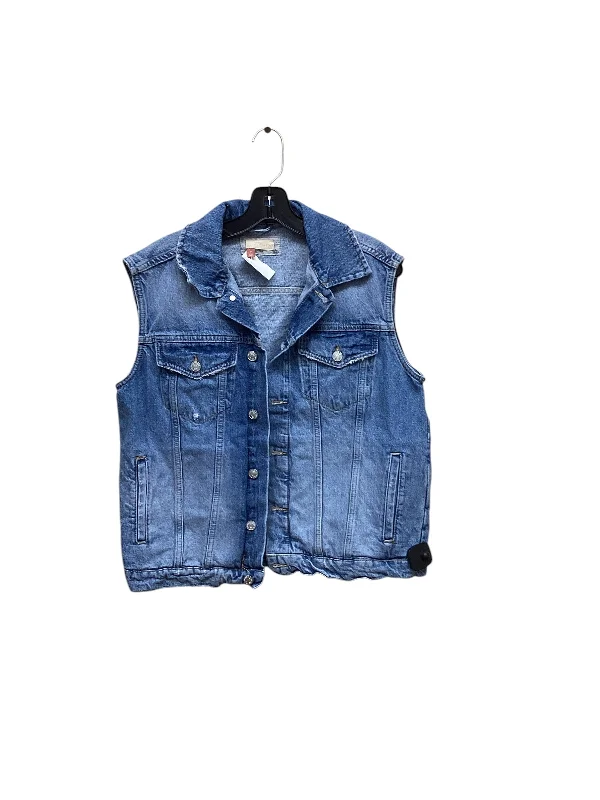 Vest Other By Pilcro In Blue Denim, Size: Xs