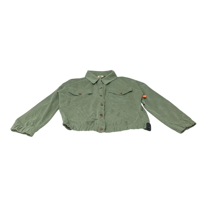 Jacket Shirt By Blu Pepper In Green, Size: 3x