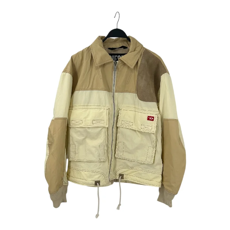 DIESEL/Windbreaker/L/Beige/Nylon/