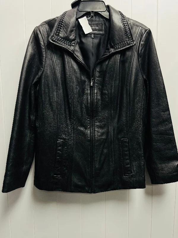 Jacket Leather By Jones New York In Black, Size: Xl